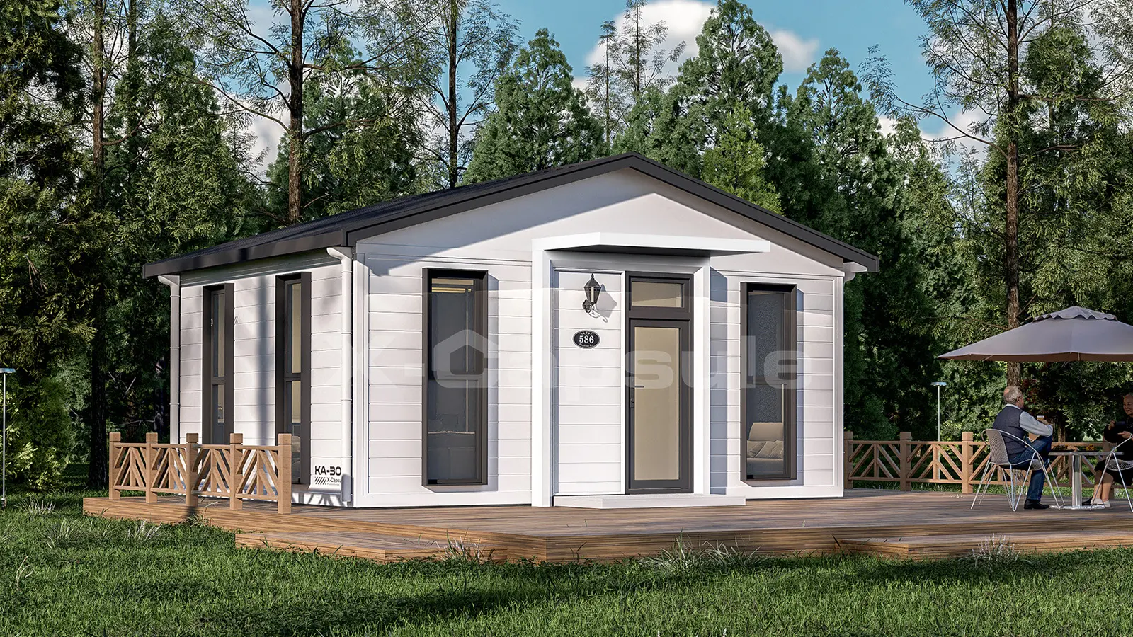 <em>Carlo-KA30</em><br>Spire - roofed Expandable Container House